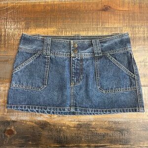 Y2K Hollister micro mini denim jean Skirt